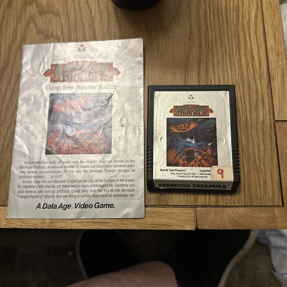 Bermuda Triangle Atari 2600 1982 Shooter Game Data Age 116007 with Manual NTSC